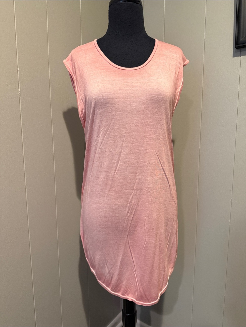 Avant Toi Women’s Large Soft Pink Sleeveless Tunic Tank